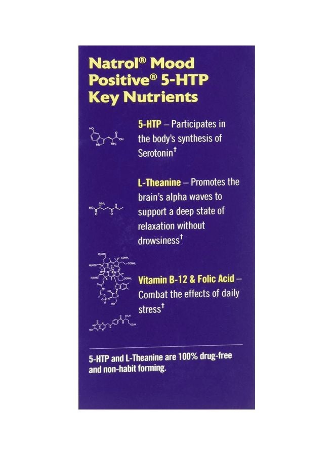 Natrol 5-HTP Mood And Stress Dietary Supplement - 50 Tablets - Image 5